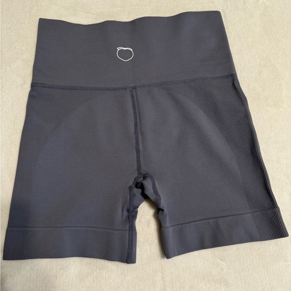 Grey Biker Workout Shorts - Picture 2 of 3
